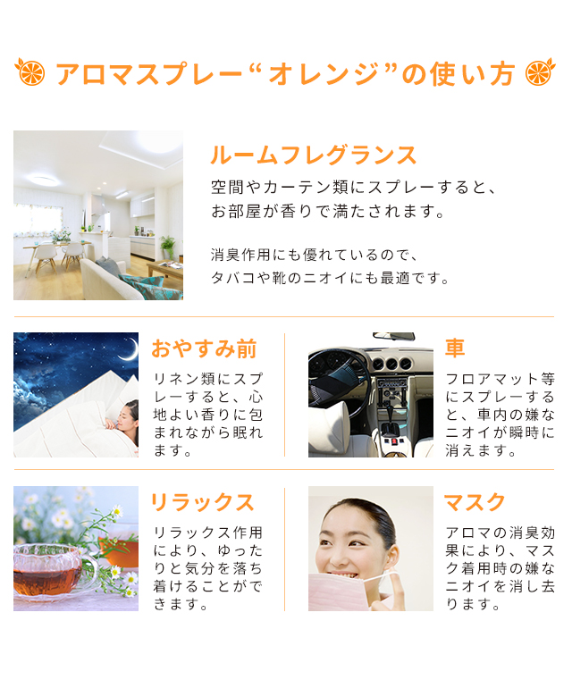 アロマスターオレンジの使い方