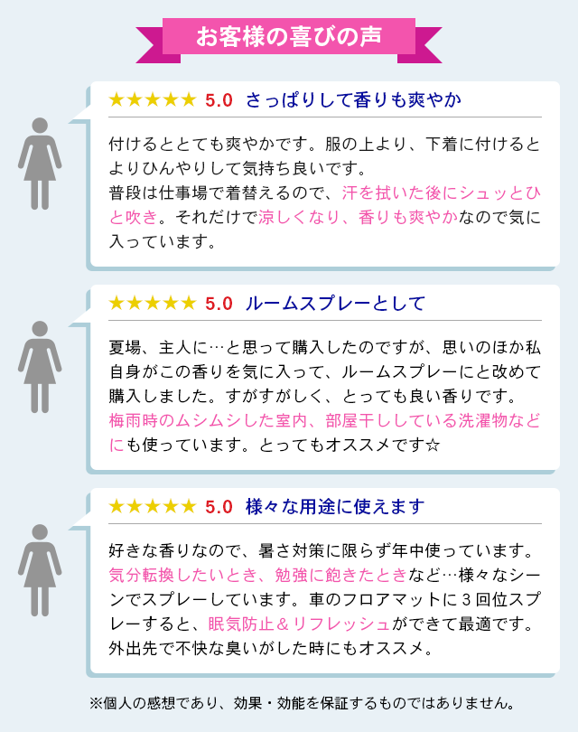 お客様の喜びの声