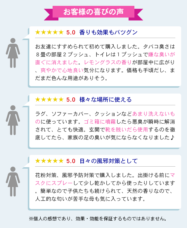 お客様の喜びの声