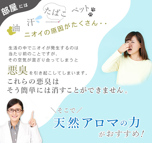 部屋にはニオイの原因がたくさん