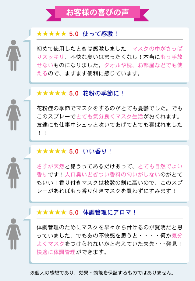 お客様の喜びの声