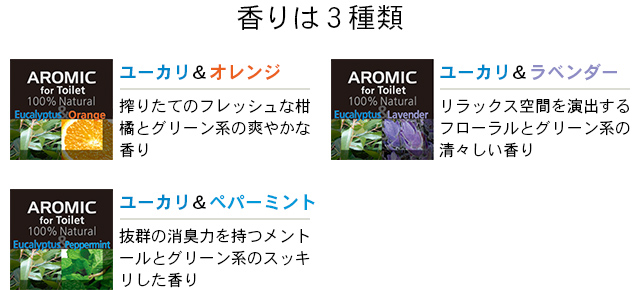 香りは3種類